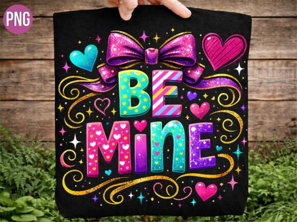 Be Mine Valentine Hearts Glitter PNG: Elevate Your Creative Projects