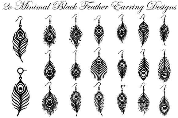 Elevating Modern Jewelry Craft with 20 Minimal Black Feather Earring Designs