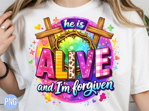 Evaluating the He is Alive Christian Easter PNG for Custom Apparel and Crafts