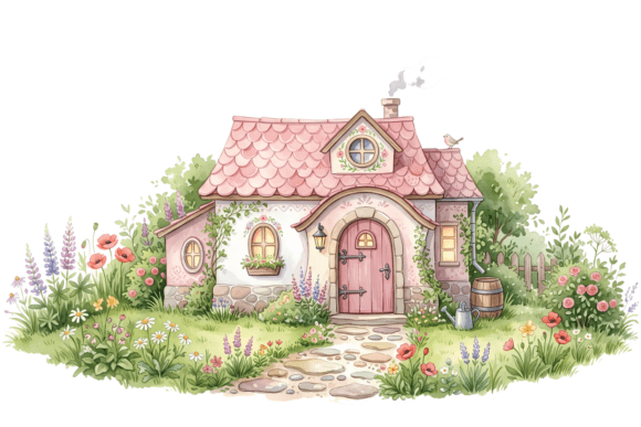 Fairy House & Garden PNGs for DIY