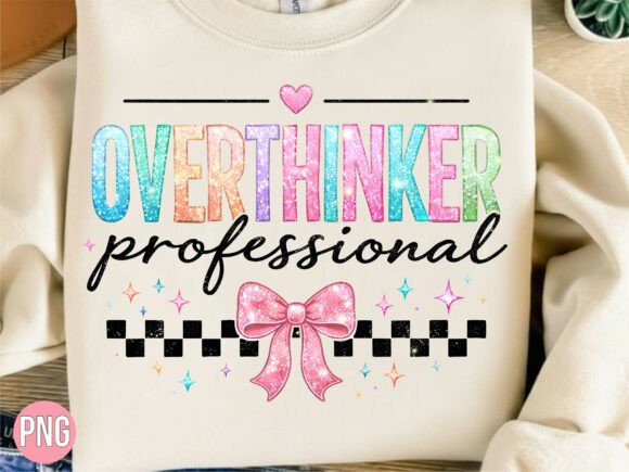 Overthinker Professional Bow Retro PNG