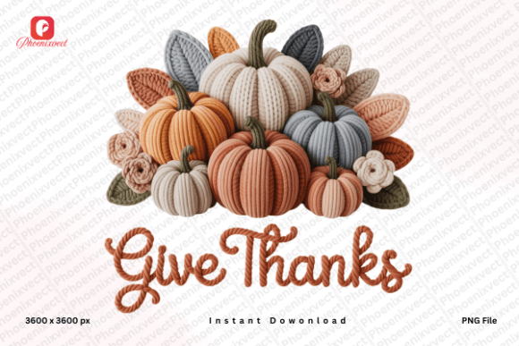 Strategic Branding with Crochet Fall Pumpkin Thanksgiving PNG Assets