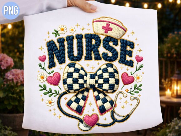 Strategic Branding with the Nurse Stethoscope Floral Wreath PNG
