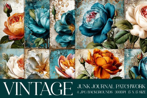 Unlocking Creativity with Junk Journal Patchwork Backgrounds: A Guide to Vintage Digital Design